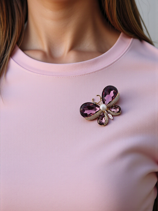 Purple Flutter Brooch
