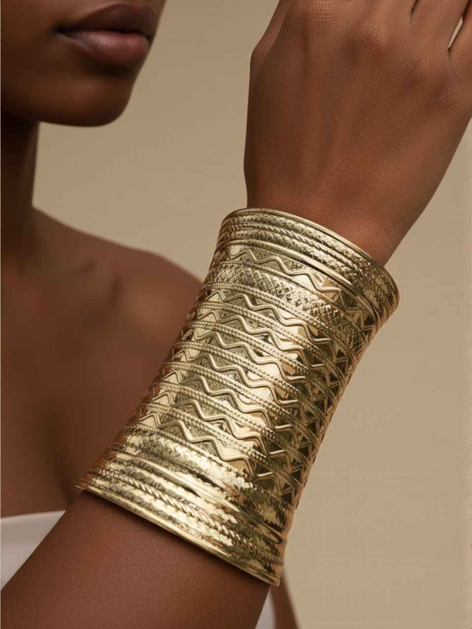 Heritage Gold Cuff Bracelet