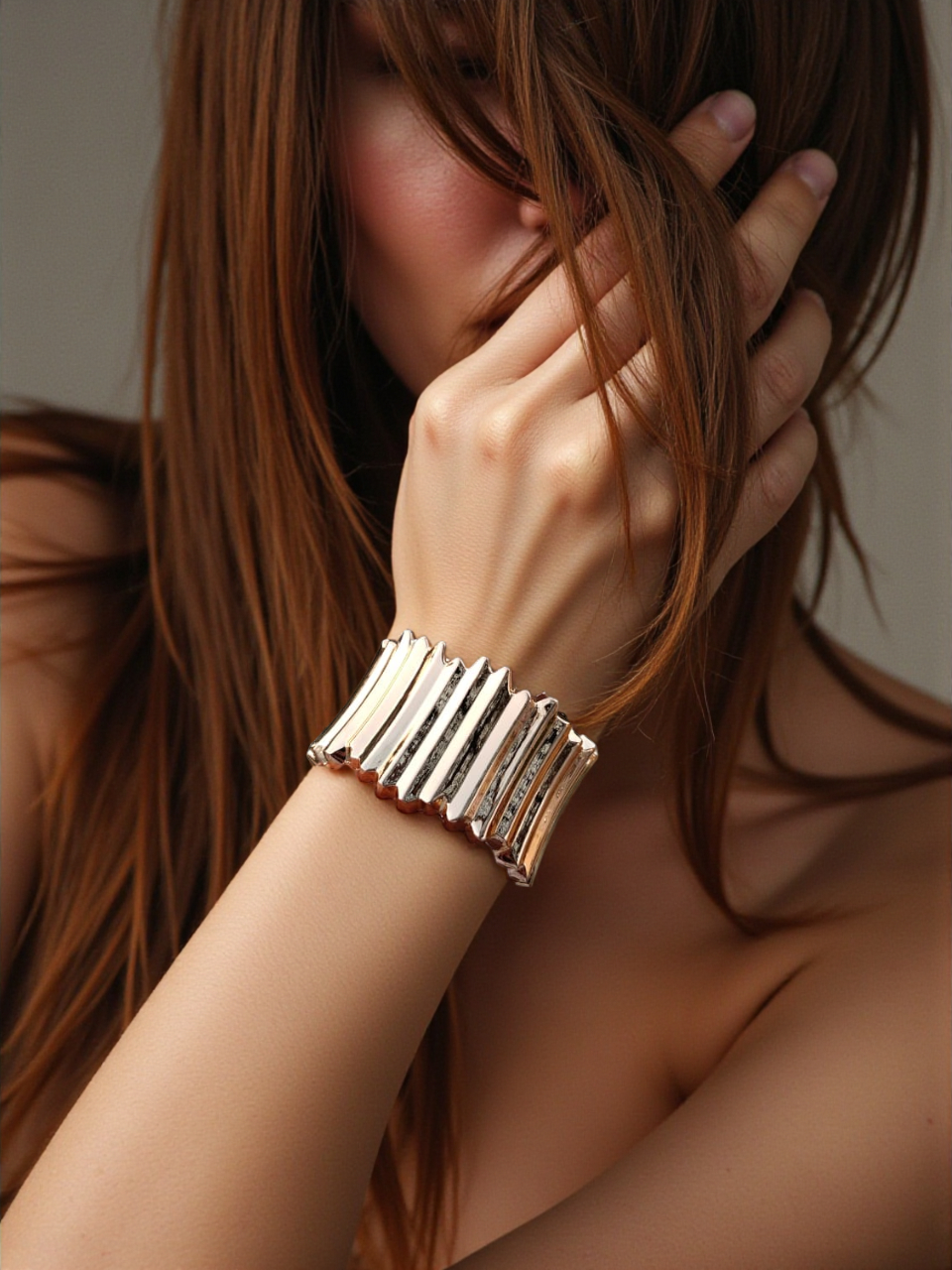 Sculpted Metal Luxe Cuff Bracelet