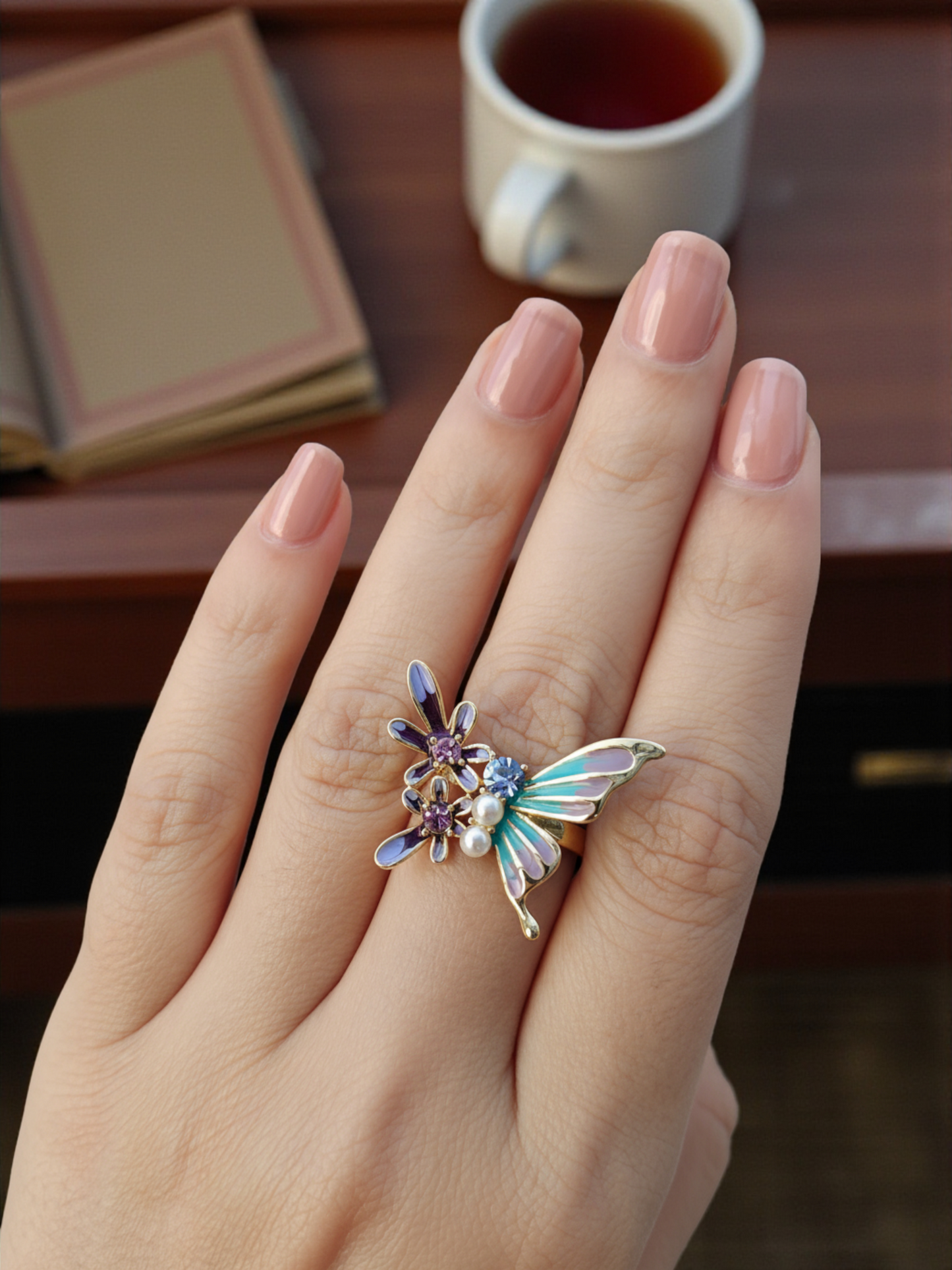 Blossom Butterfly Ring