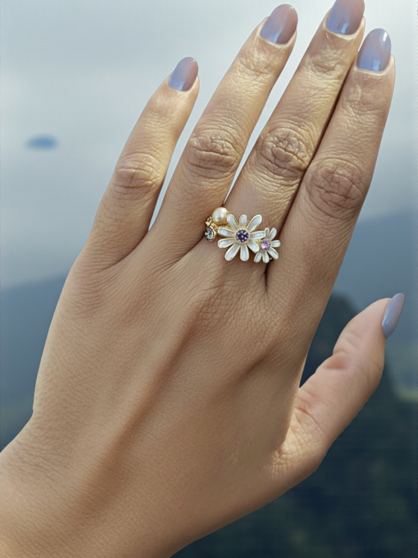Twin Daisy Delight Ring