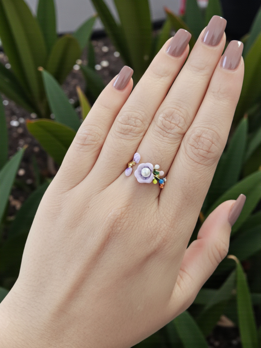 Lavender Bloom Garden Ring