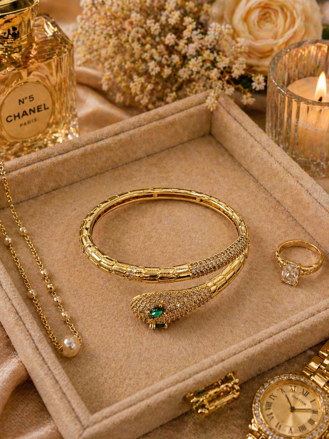 Serpentine Luxe Wrap Bangle
