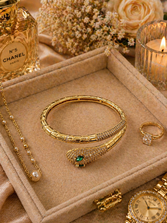Serpentine Luxe Wrap Bangle