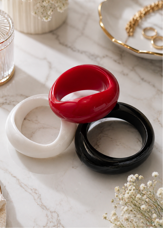 Tapered Resin Bangle Set