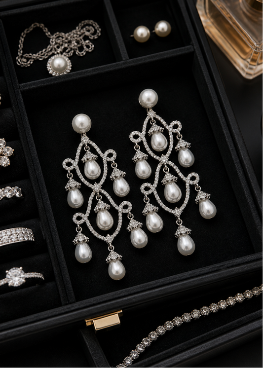 Pearl Chandelier Earrings