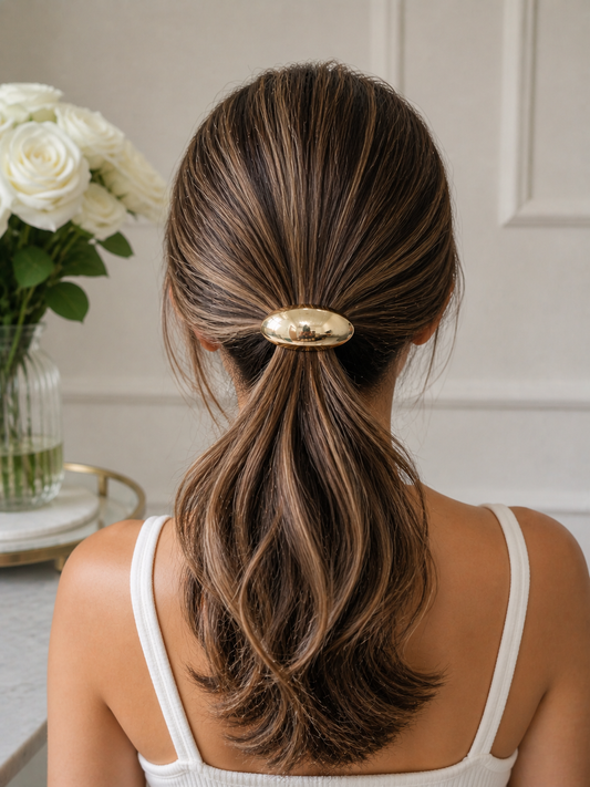 Gold Oval Hair Band