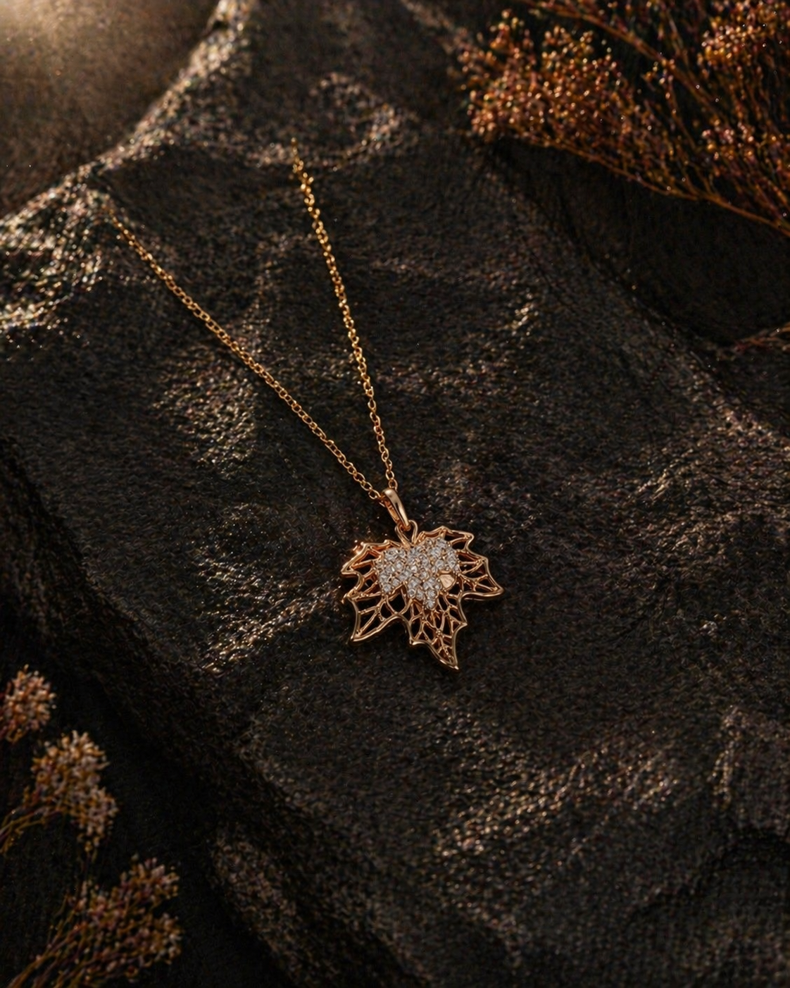Autumn Leaf Pendant Necklace