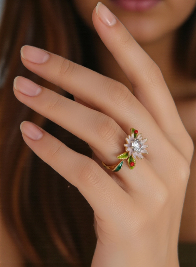 Blossom Muse Enamel Ring