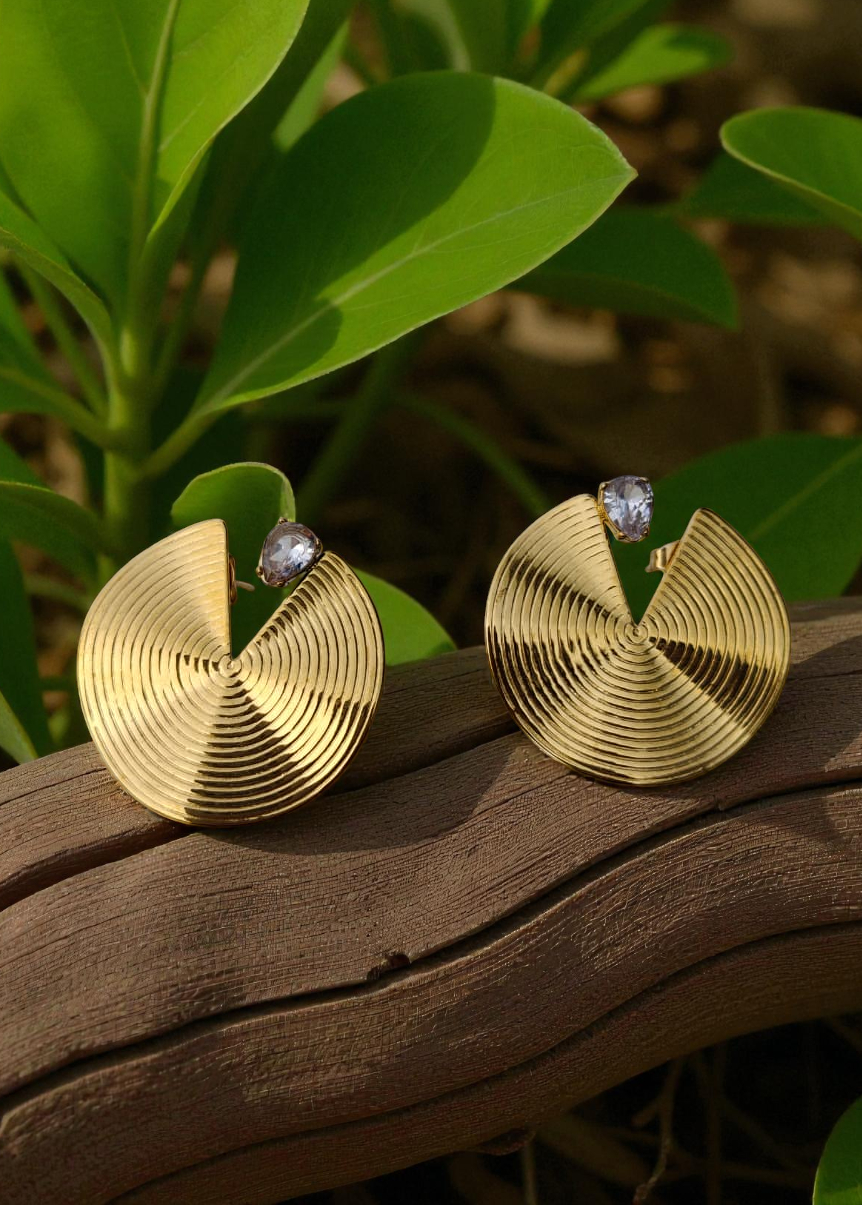Golden Swirl Earrings