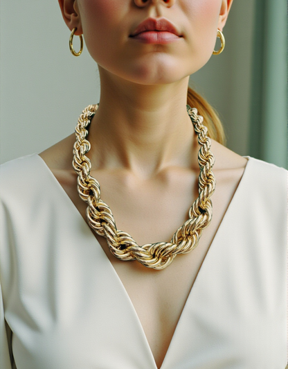 Bold Luxe Twist Necklace