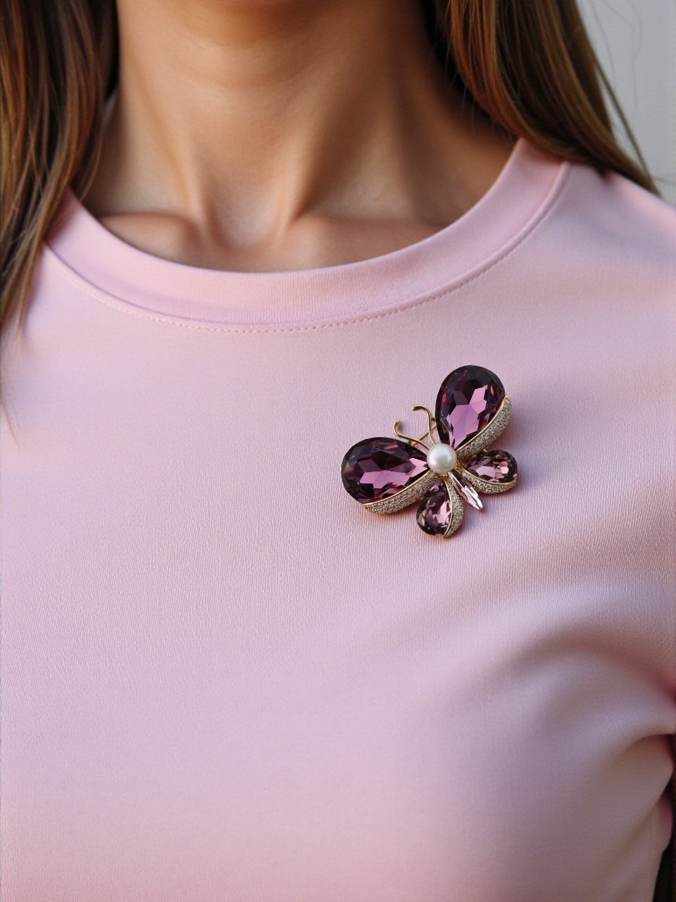 Purple Flutter Brooch