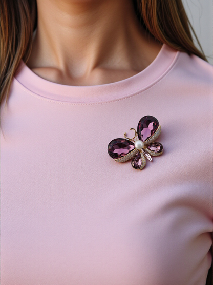 Purple Flutter Brooch