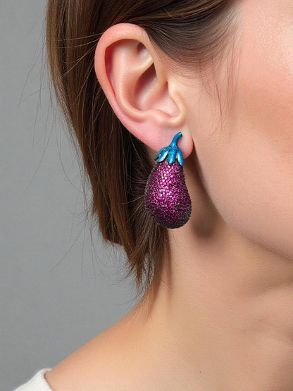 Eggplant Sparkle Earrings