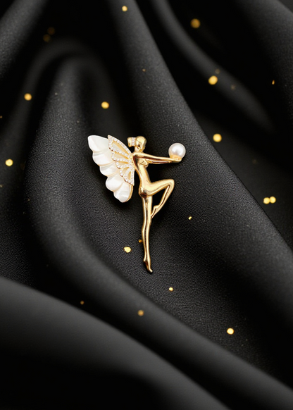 Golden Fairy Brooch