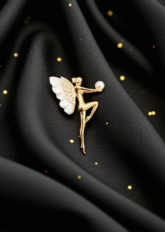 Golden Fairy Brooch