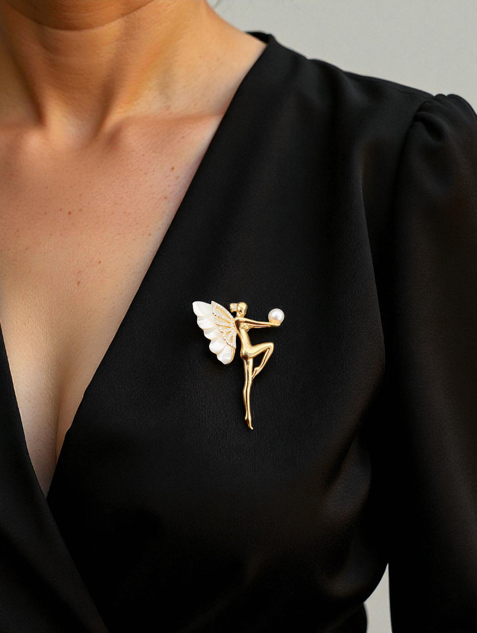 Golden Fairy Brooch