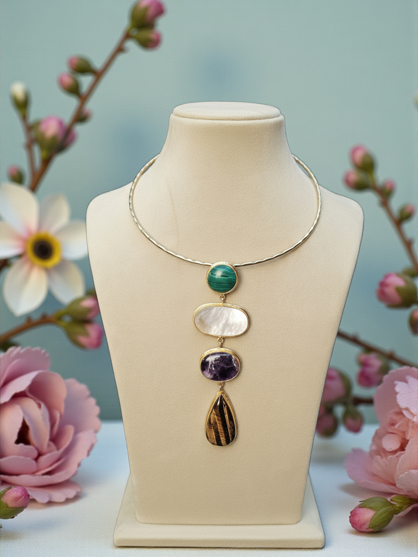Celeste Gem Cascade Necklace