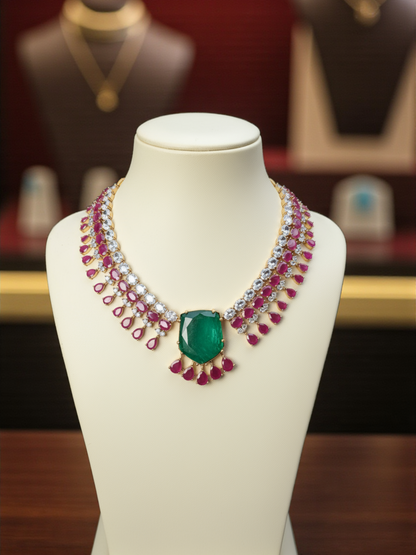 Emerald Ruby Royale Necklace