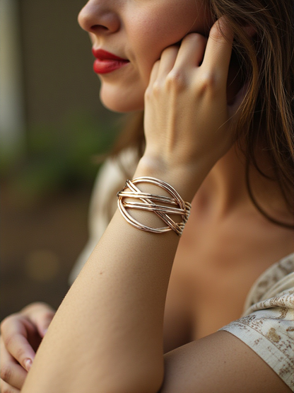Golden Orbit Artisan Bracelet