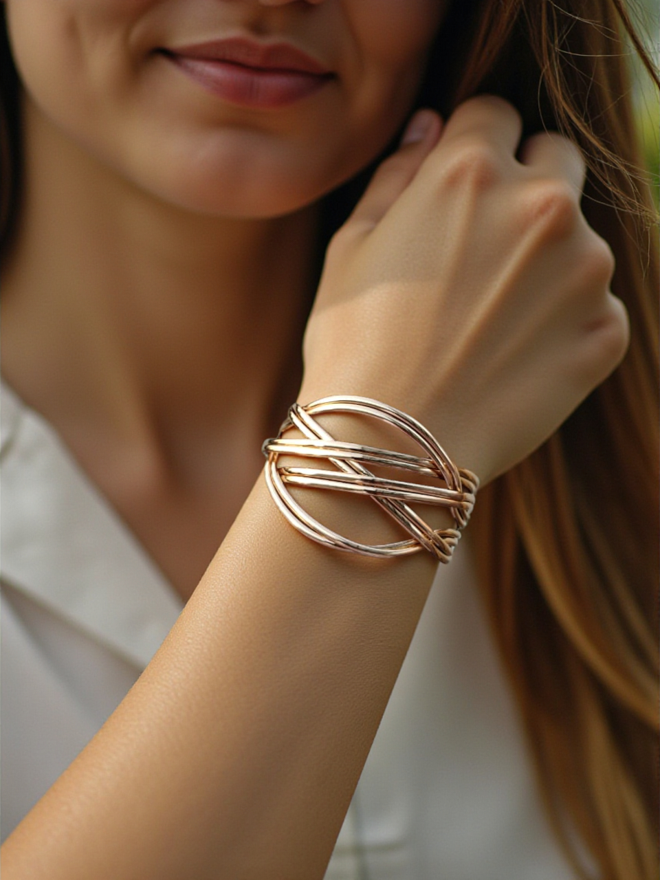 Golden Orbit Artisan Bracelet