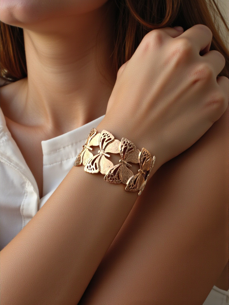 Golden Flutter Lace Bracelet