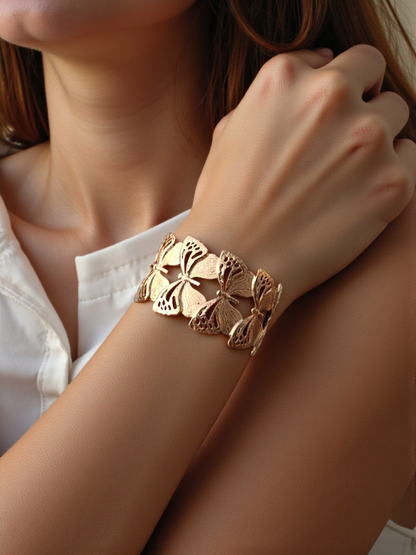 Golden Flutter Lace Bracelet