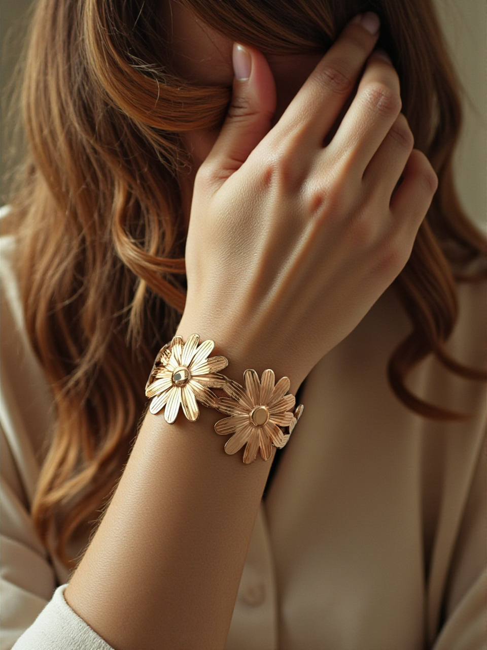 Golden Daisy Bloom Bracelet