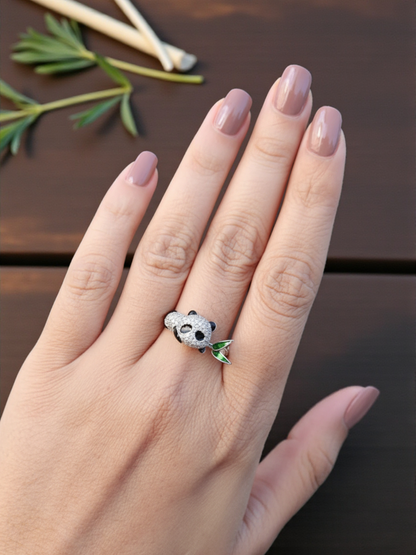 Panda Crystal Ring