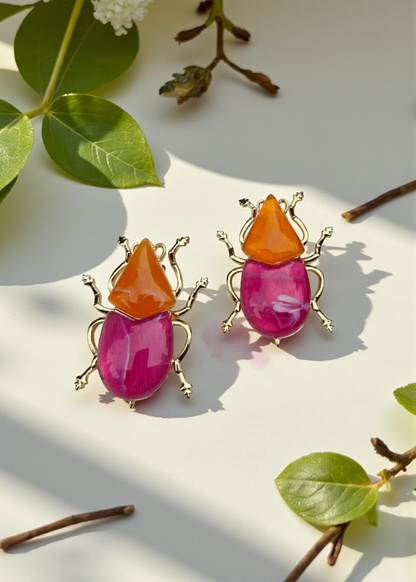 Bold Beetle Earrings