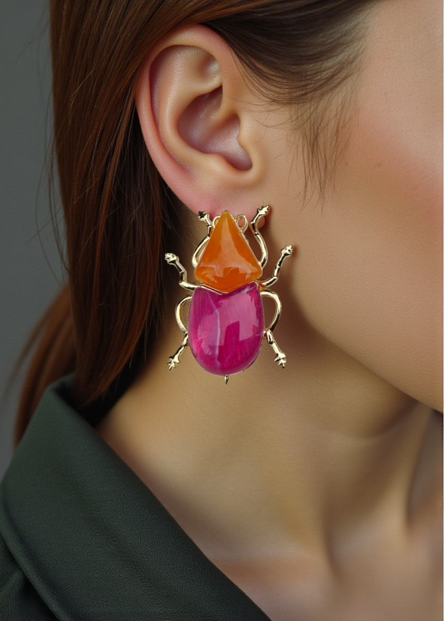 Bold Beetle Earrings