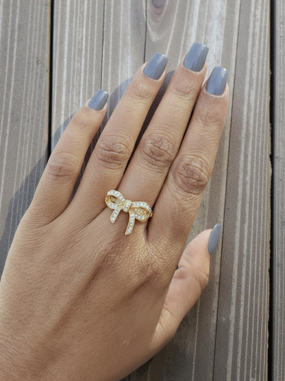 Sparkling Bow Ring