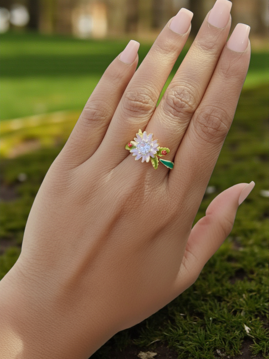 Blossom Muse Enamel Ring