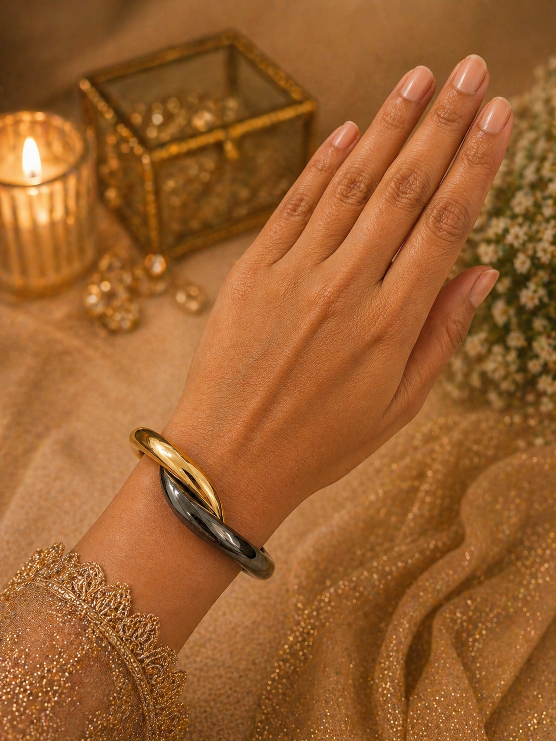 Dual Aura Twist Bangle