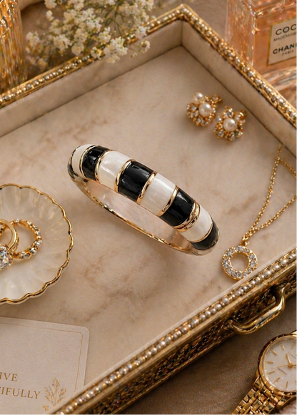 Ivory Enamel Luxe Bangle