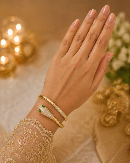 Serpentine Luxe Wrap Bangle