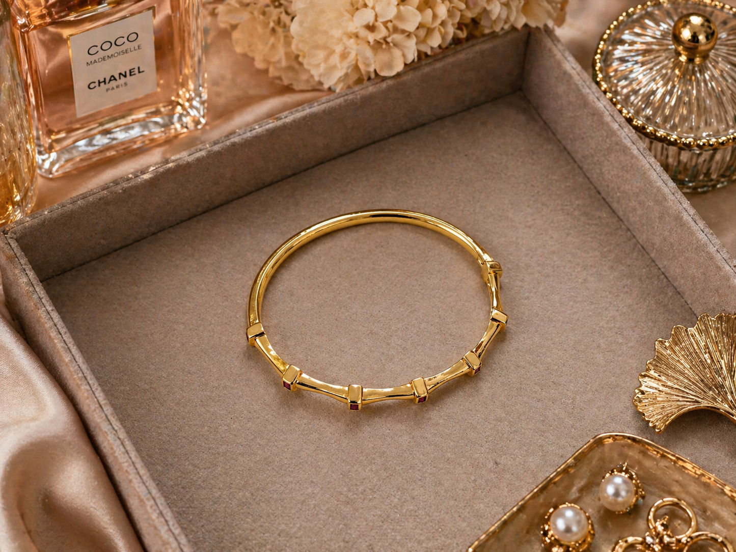Ruby Link Luxe Bangle