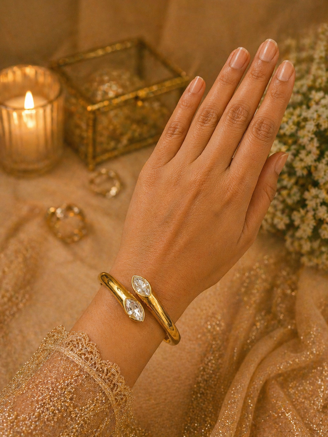 Twin Marquise Bangle