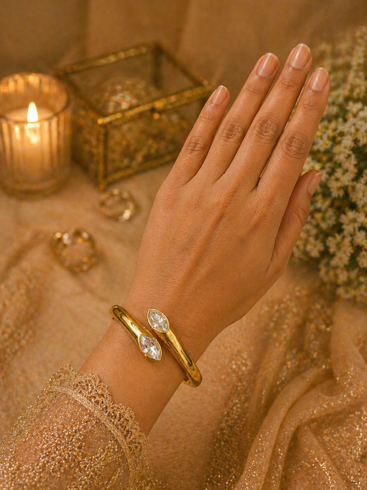 Twin Marquise Bangle