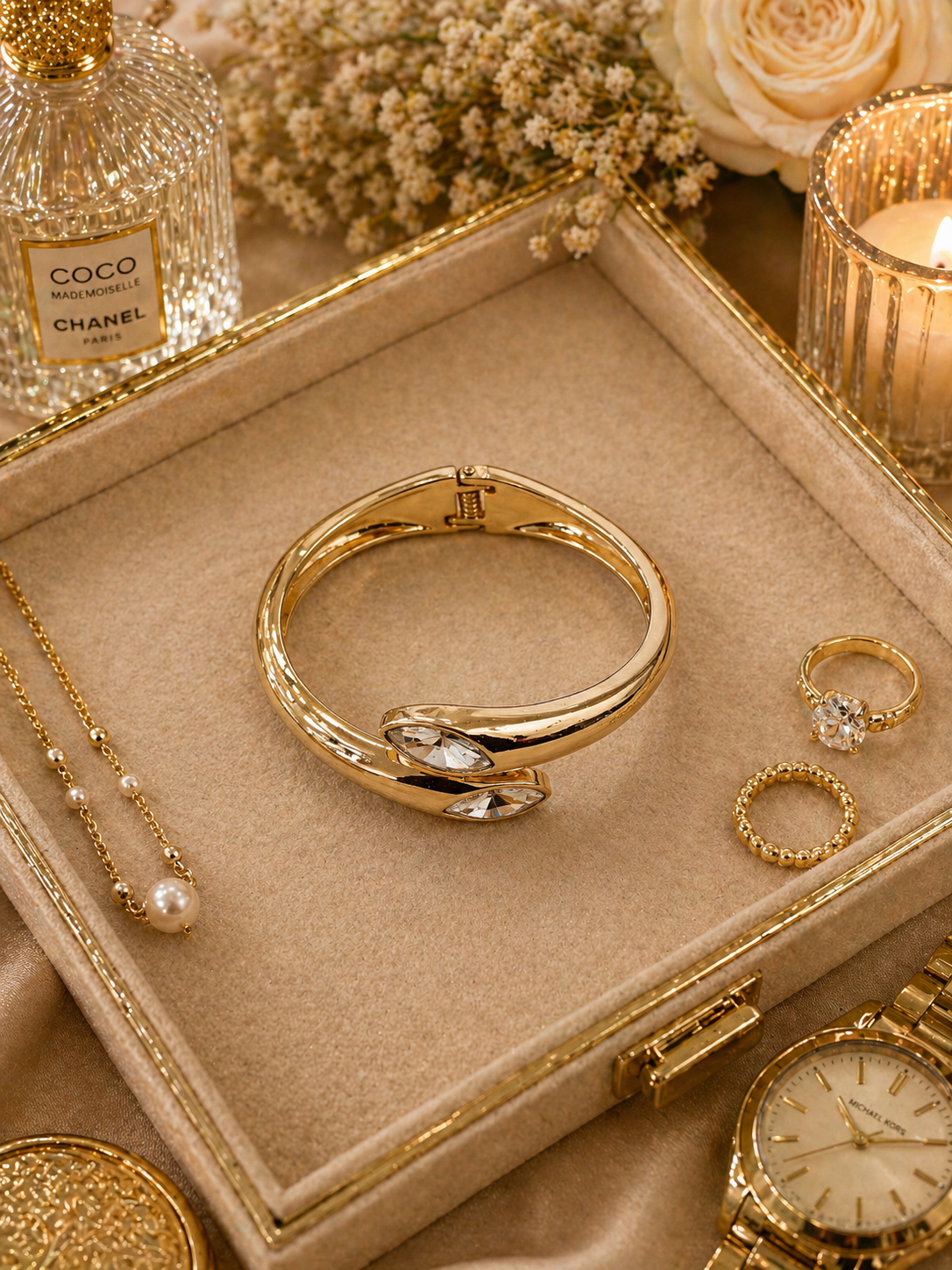 Twin Marquise Bangle
