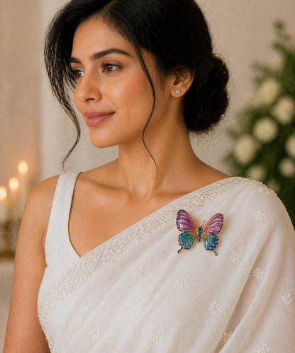 Opaline Butterfly Brooch