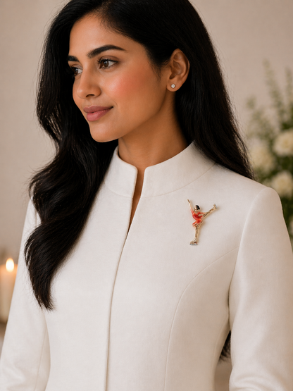 Skater Brooch