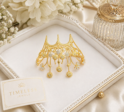 Floral Veil Hand Harness Ring