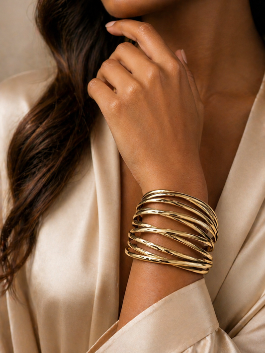 Golden Spiral Hand Cuff