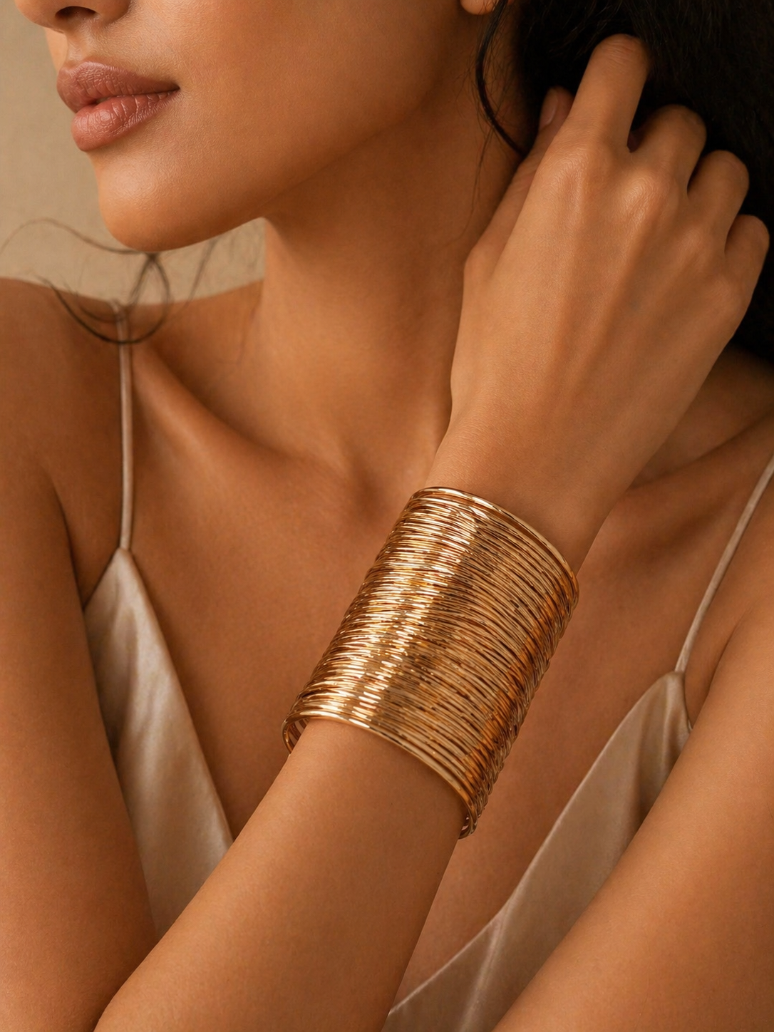 Golden Coil Hand Cuff