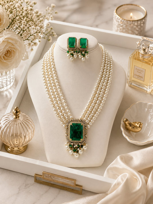 Pearl Layered Necklace Set