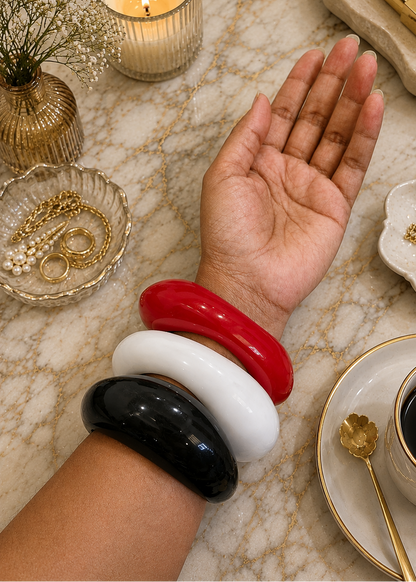 Tapered Resin Bangle Set