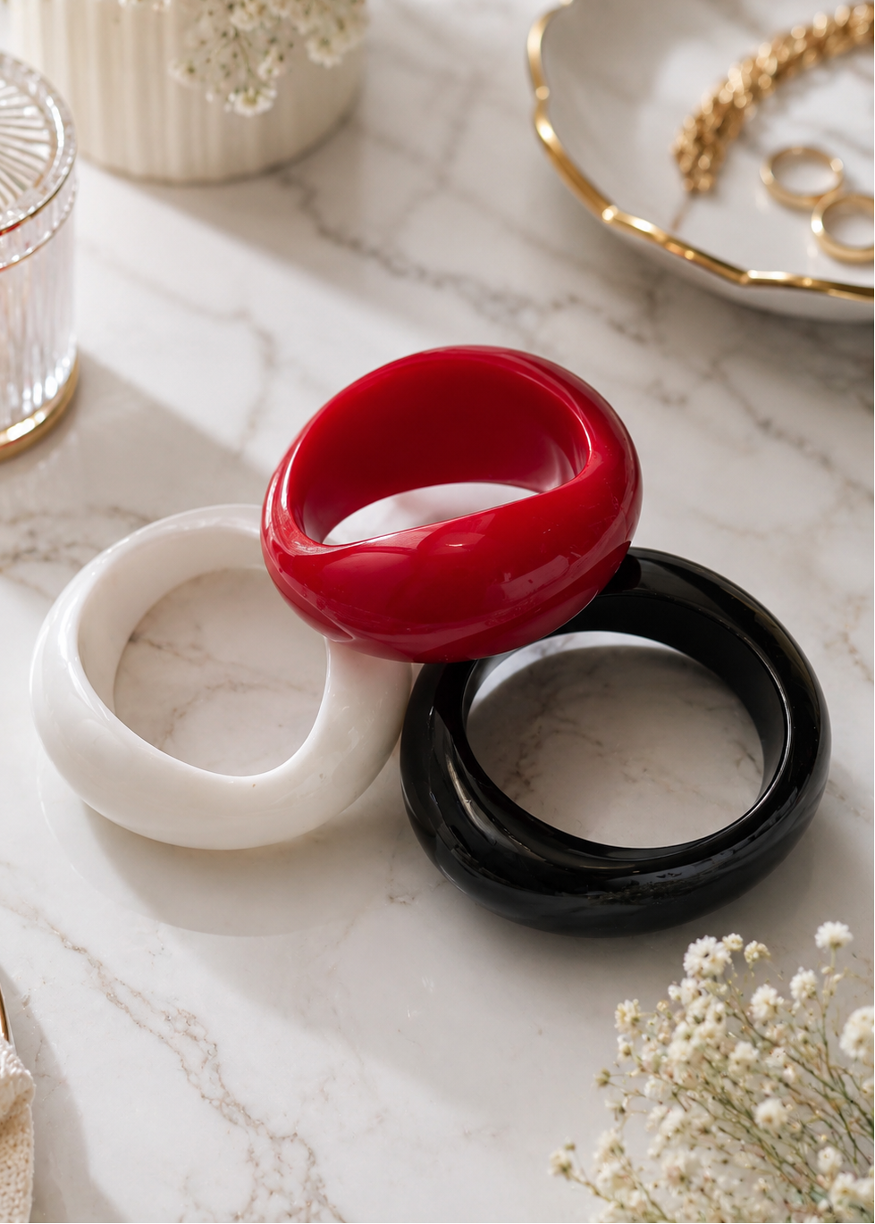 Tapered Resin Bangle Set