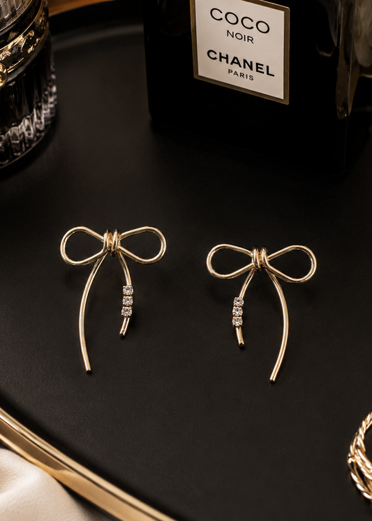 Golden Bow Earrings