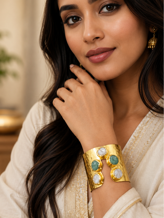 Golden Stone Hand Cuff
